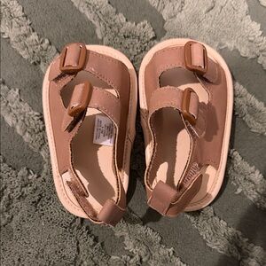 Target Baby Sandals | 6–12 Months | Brown Faux Leather | Adjustable Straps